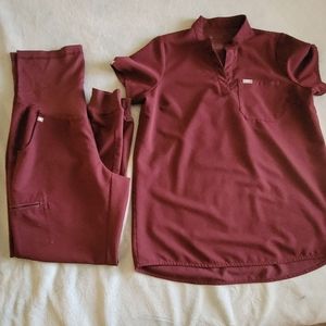 Figs maternity scrub set